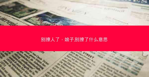 别撩人了，娘子,别撩了什么意思