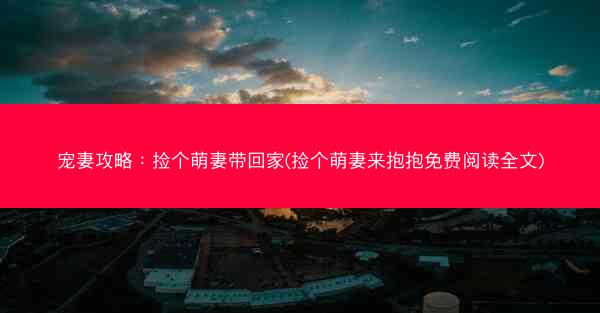 宠妻攻略：捡个萌妻带回家(捡个萌妻来抱抱免费阅读全文)