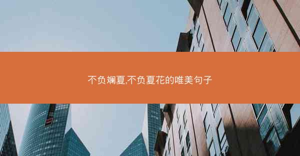 不负斓夏,不负夏花的唯美句子