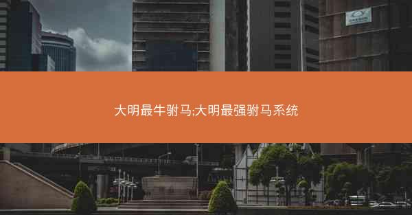 大明最牛驸马;大明最强驸马系统
