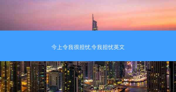今上令我很担忧,令我担忧英文