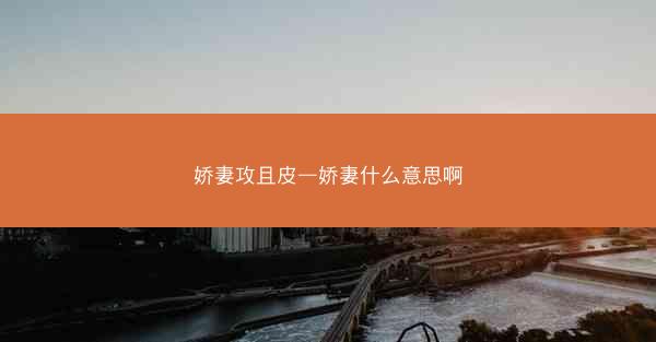 娇妻攻且皮—娇妻什么意思啊