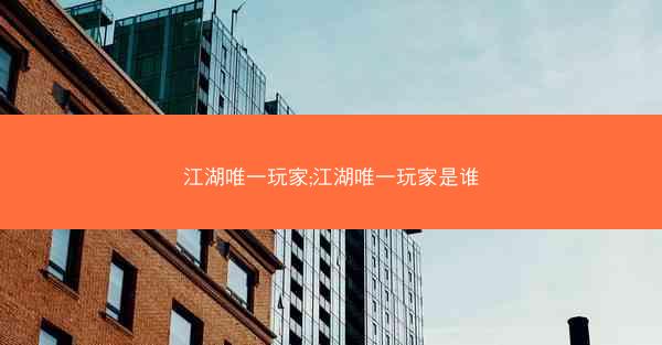 江湖唯一玩家;江湖唯一玩家是谁