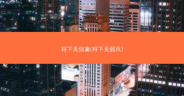 将下无俗妻(将下无弱兵)