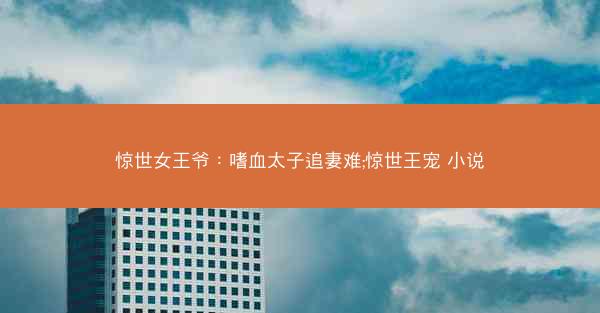 惊世女王爷：嗜血太子追妻难;惊世王宠 小说