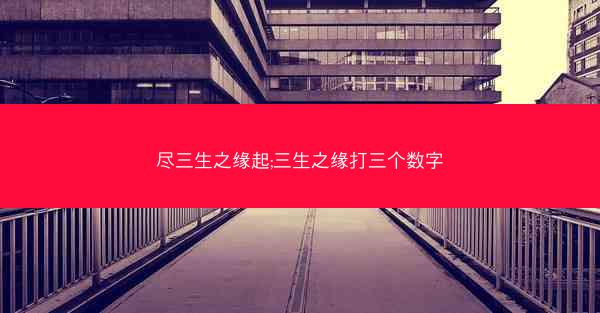 尽三生之缘起;三生之缘打三个数字